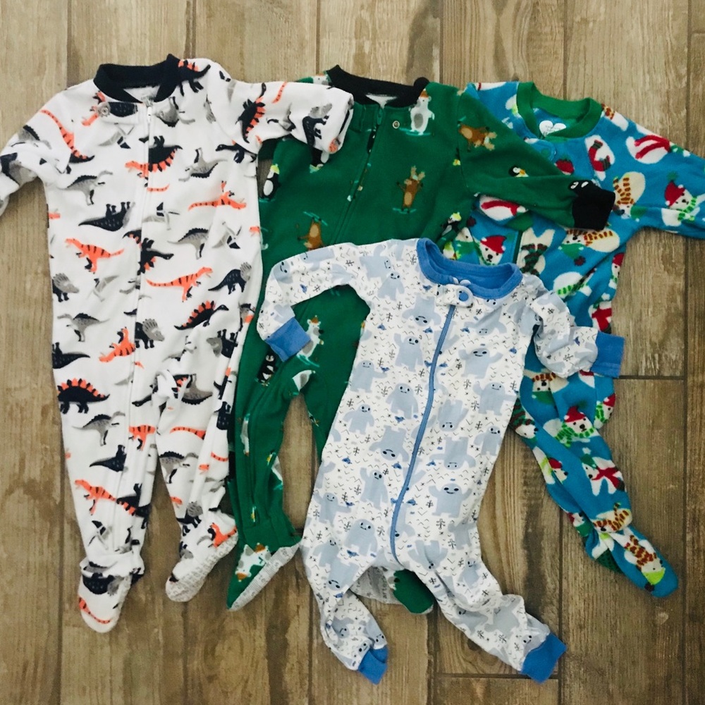 12M lot of pajamas - 4 pairs!